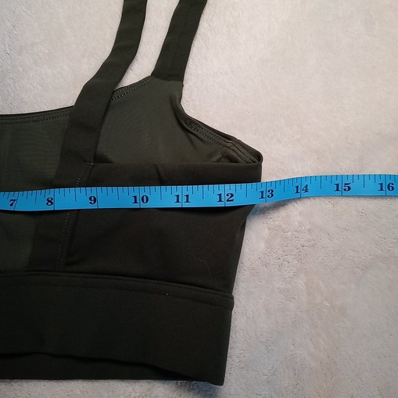 NEW ADAY "LIGHTEN UP" Sports Bra Moss Green Sustainable Athleisure Size XS - Picture 10 of 11